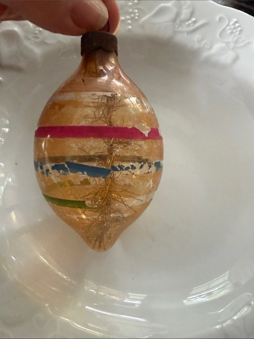 Vintage Glass Holiday Ornament Set with Reindeer Motif - Multi-Color